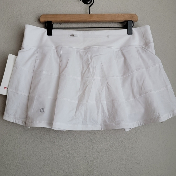 Lululemon Pace Rival Skirt (Regular) 13" in White size 14 NWT - Picture 6 of 8